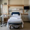 hospital bed in hospital room